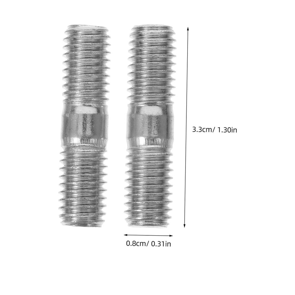 HAKIDZEL 4pcs Muffler Screws Double End Threaded Stud Carbon Steel