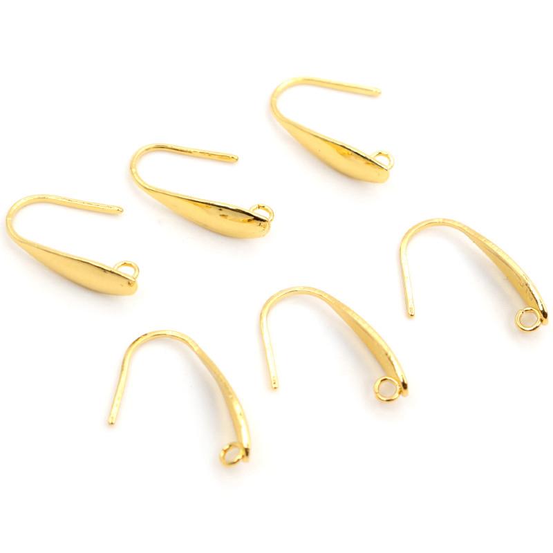 20*10mm 20pcs/Lot 316 Stainless Steel Gold Plated High Quality Earring Hooks Wire Settings Base Settings Whole Sale