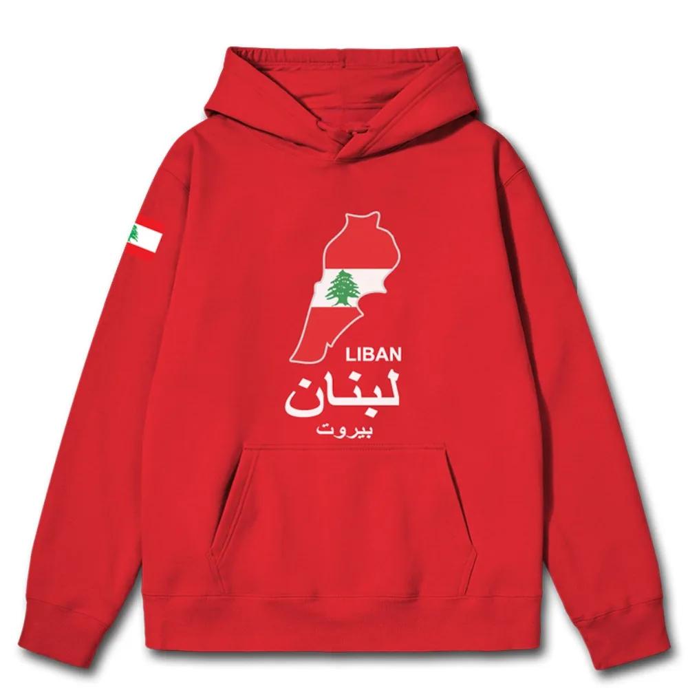 Libanon Libanon Nationalkarte Herren Hoodies Schwarz Weiß Sportbekleidung Pullover Herren Bedruckt Herren Hoodie Kleidung Herbst Winter