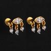 White Cubic Zirconia Earrings 925 Sterling Silver Gold Rhodium Fine Jewelry Gift for Her