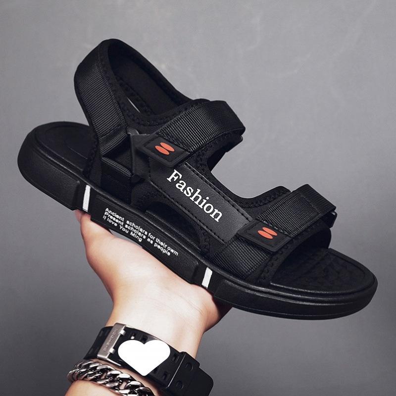 2025 Summer New Sandals Men's Trendy Outer Wear Casual Flat-bottomed Slippers Thick-soled Sports Non-slip Beach Shoes