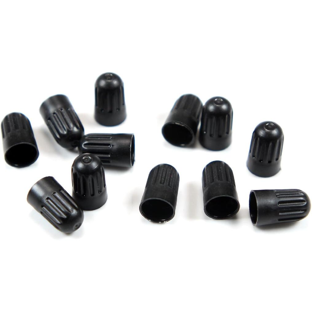 Dsycar 30 Pack TPMS Tire Valve Stem Caps, Black Plastic Long Stem Caps for TR20008 TPMS Valve Caps with Rubber Gasket