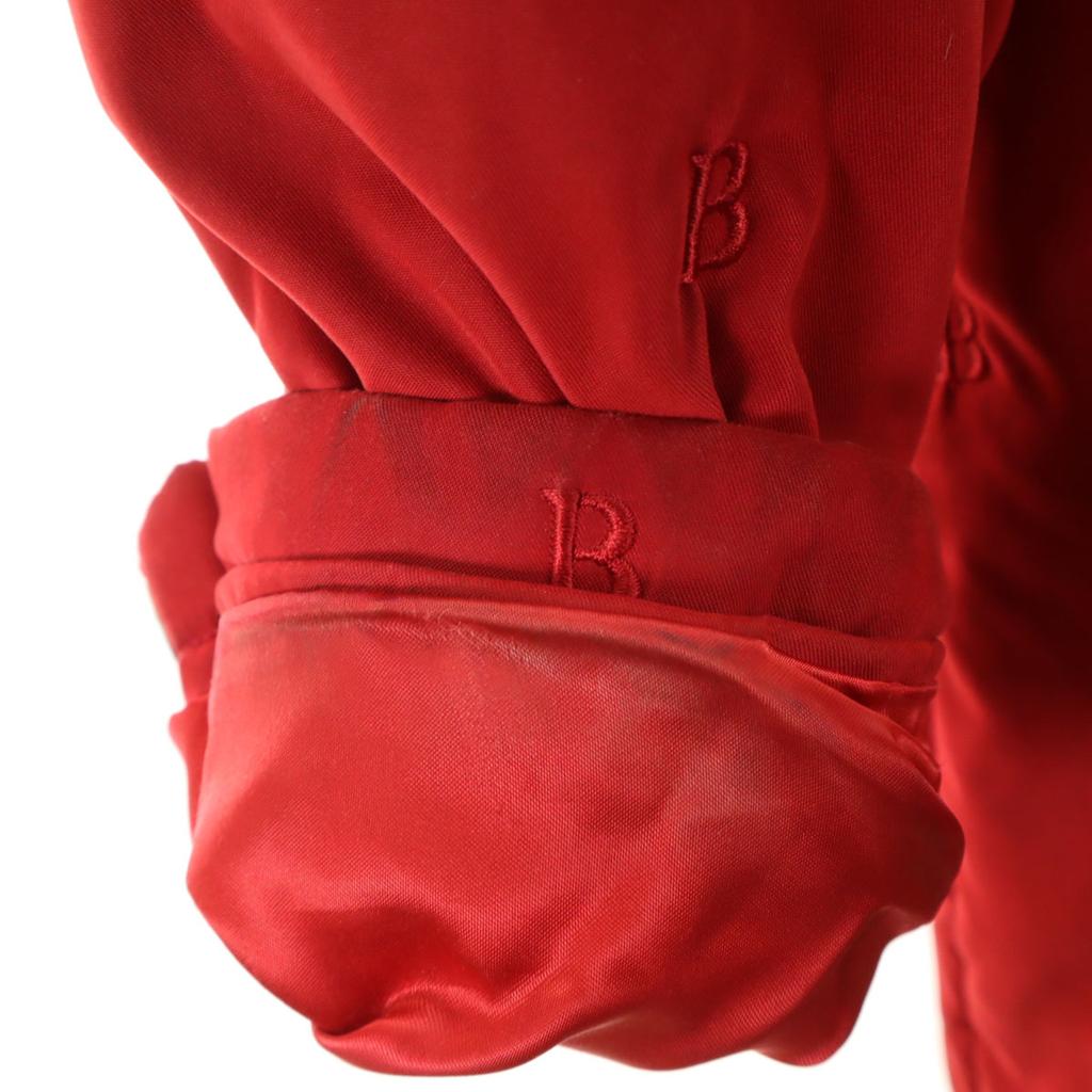 Burberrys 90er Jahre Old B Stickerei Steppmantel 7AR Rot Sanyo Shokai Damen Gebraucht