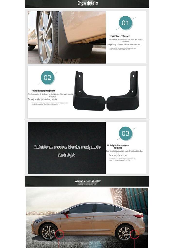 Toyota Venza & Harrier Mud Flaps for Modified Fenders