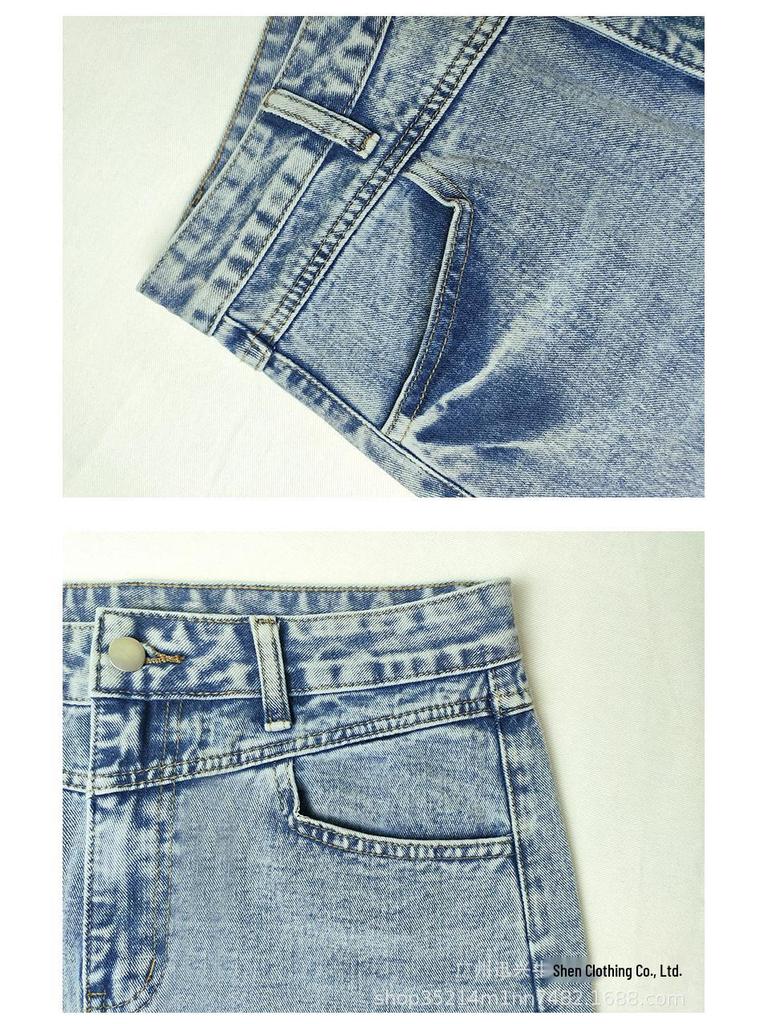 Women's High Waist Retro Denim A-line Skirt - Slimming Mid-length for Spring, Summer & Autumn