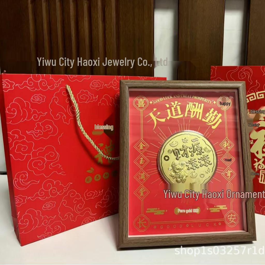 999 Gold Horse Year Ornament: High-Grade Chinese Style Gift for Wealth and Prosperity