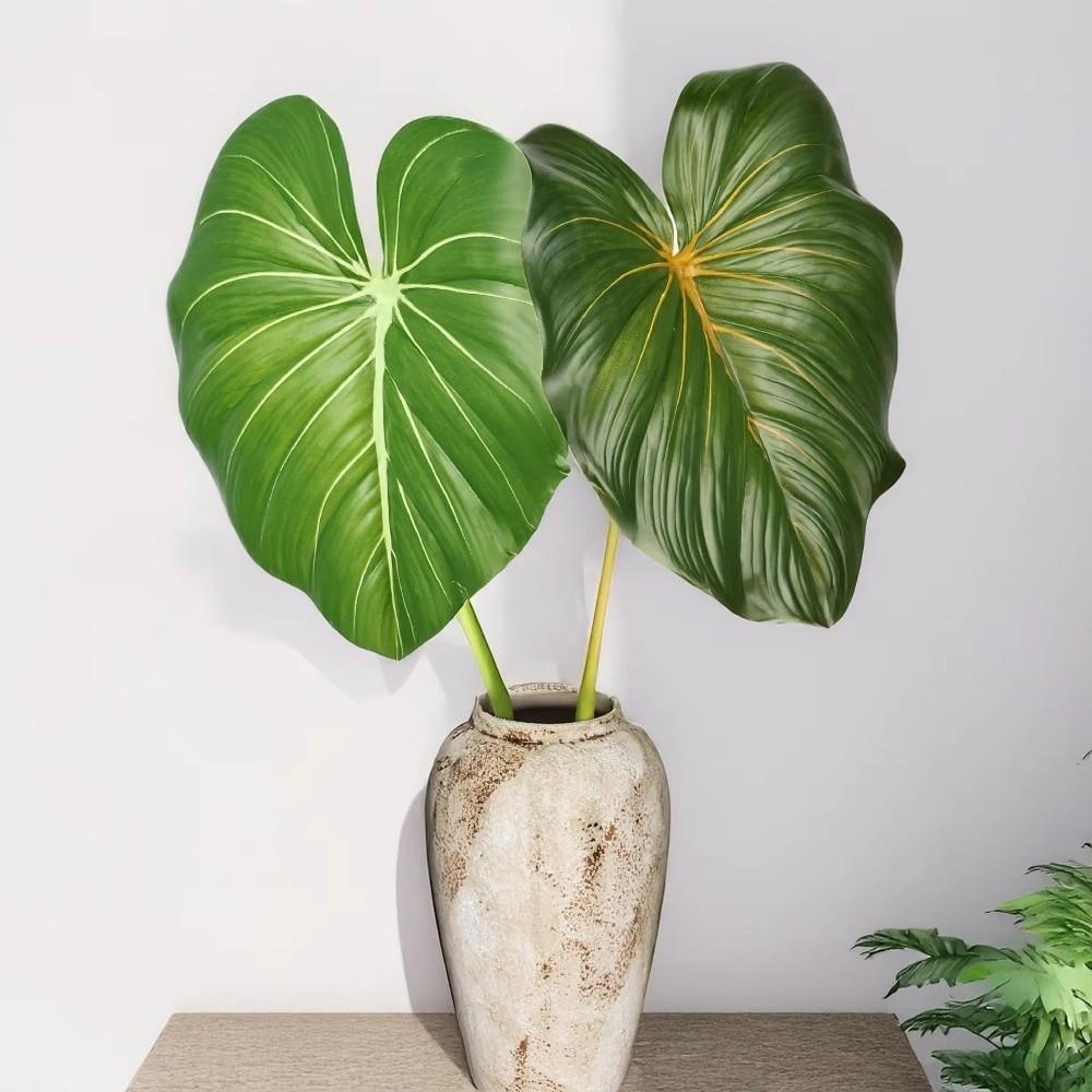 Lifelike Artificial Calla Leaves Green Plants Artificial Arrowroot Leaf  Home Decor