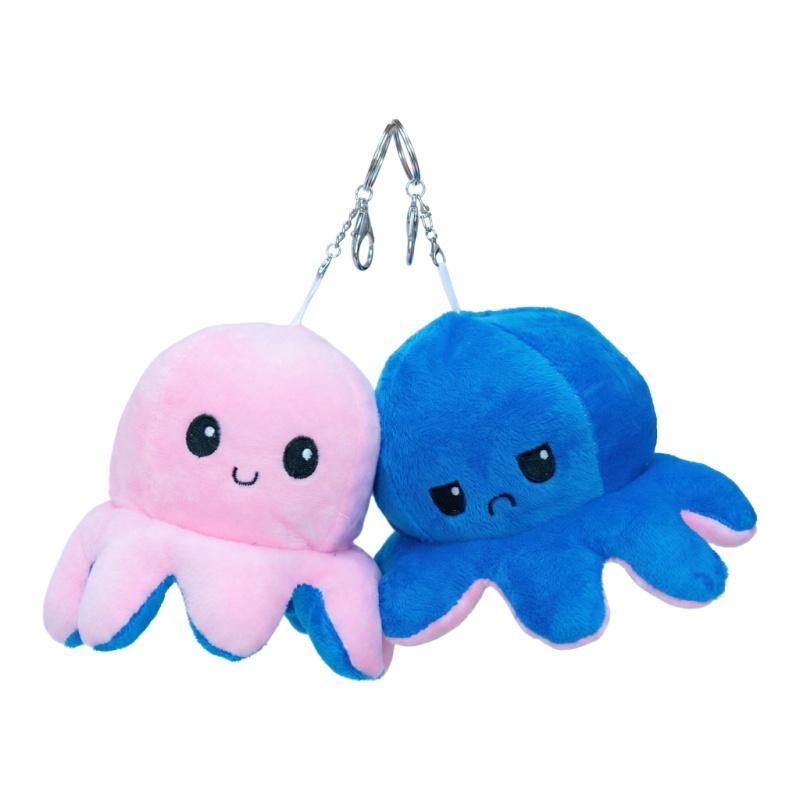20cm Octopus Knuffel Sleutelhanger Zacht Speeltje Unisex Handtas Tote Accessoire Bedeltjes Tas Bedeltje Een Octopus Omdraaien Kan Emoties Uitdrukken white
