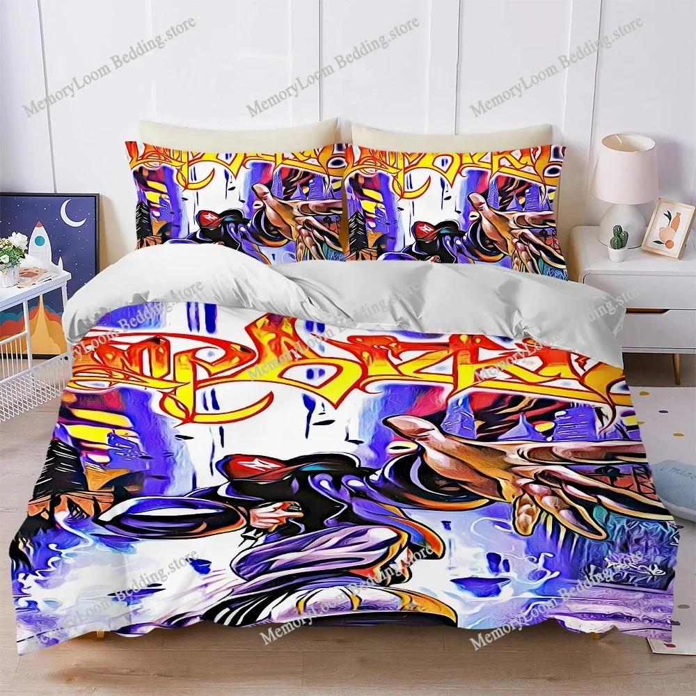 Rock Band L-Limp Bizkit Set Copripiumino Musicale Biancheria da Letto Morbida Cotone Lavabile Letto Quattro Stagioni Dormitorio Studenti Tessile per la Casaextile9