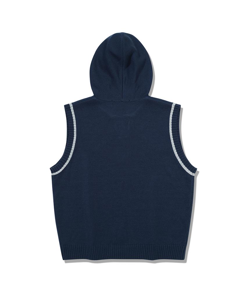 Mainbooth Original Logo Patch Knit Vest(Navy)