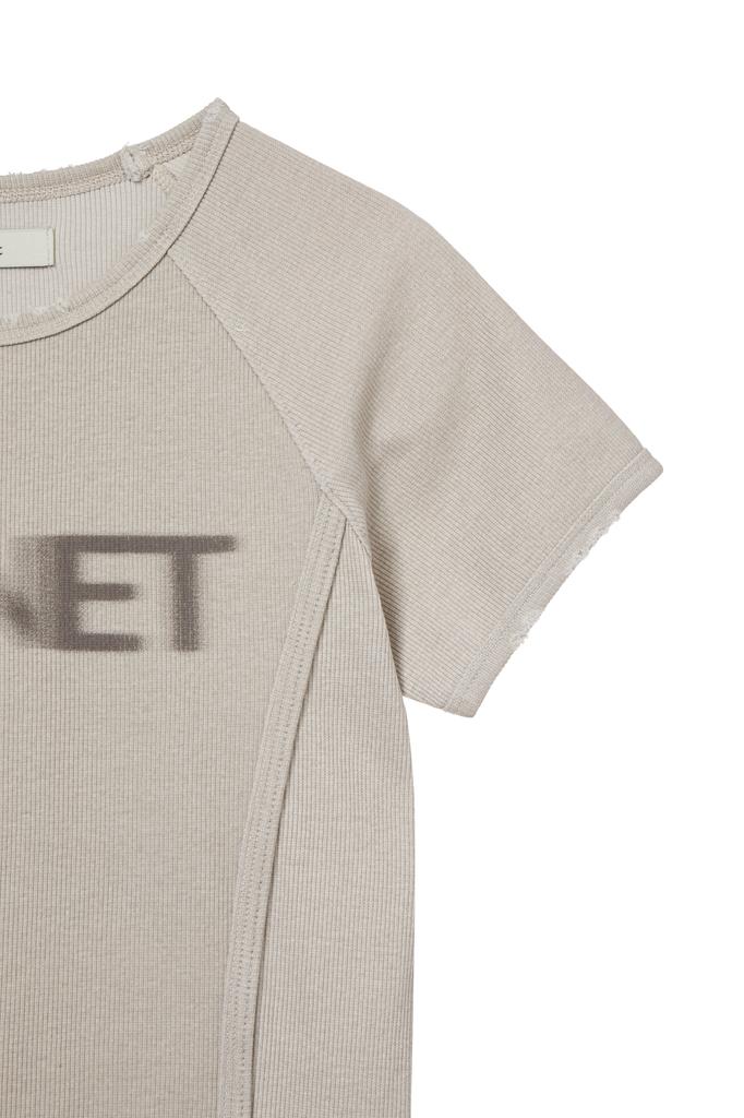 DEINET Pigment Logo T-Shirt In Beige