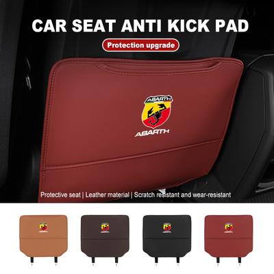 For Abarth Leather Car Anti-kick Pad Seat Back Backseat Anti Protector Fiat Grande Punto Tipo Stilo Ducato Palio 500x
