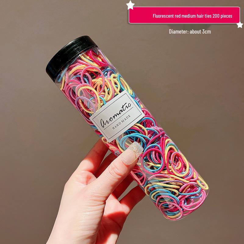 Non-Damaging High Elasticity Toddler Hair Ties - Small Size Rubber Bands for Girls