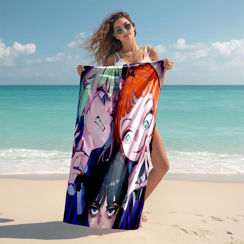 1pc Wednesday (9) Beach Towel, Comfortable and Thick, and Swimming/Bath/Picnic/Camping Towel, Suitable for Seaside Beaches