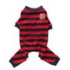 Pet Dog Pajamas British Style Striped Clothes Small Dogs Schnauzer All
