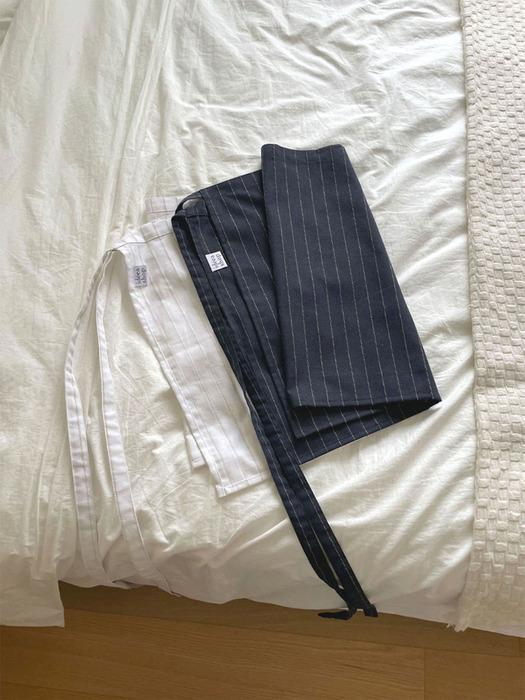 idee a shop Stripe half apron / Navy apron Navy