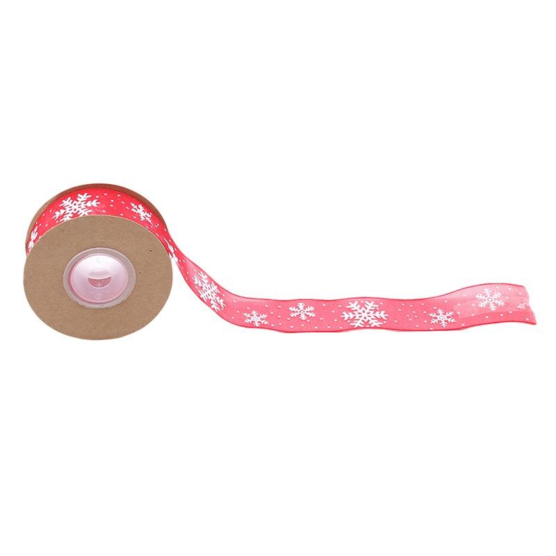 Christmas Organza Ribbon Snowflake Ribbons Handmade DIY Gift Wrapping Decoration Wreath Home Decor