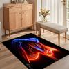 1pc Neon Cat Head Rug Vibrant Light Pattern Non Slip Floor Mat for Living Room Bedroom Neonpunk Home Decor Carpet
