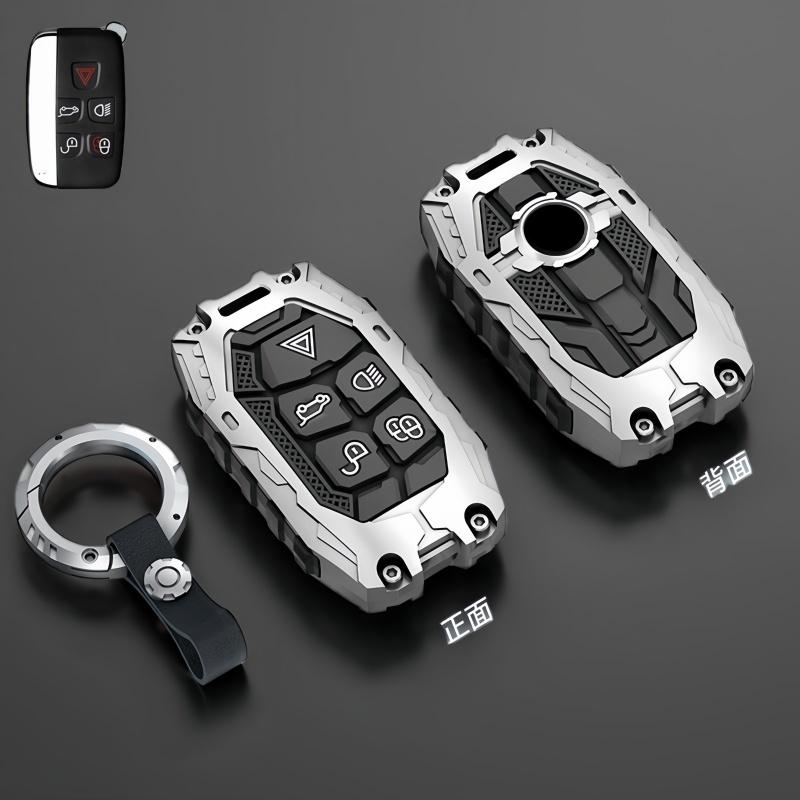 Metal Car Remote Key Cover Case Holder Shell Chain Fob For Land Rover New RangeRover Sport Evoque Freelander Velar Discovery LR5