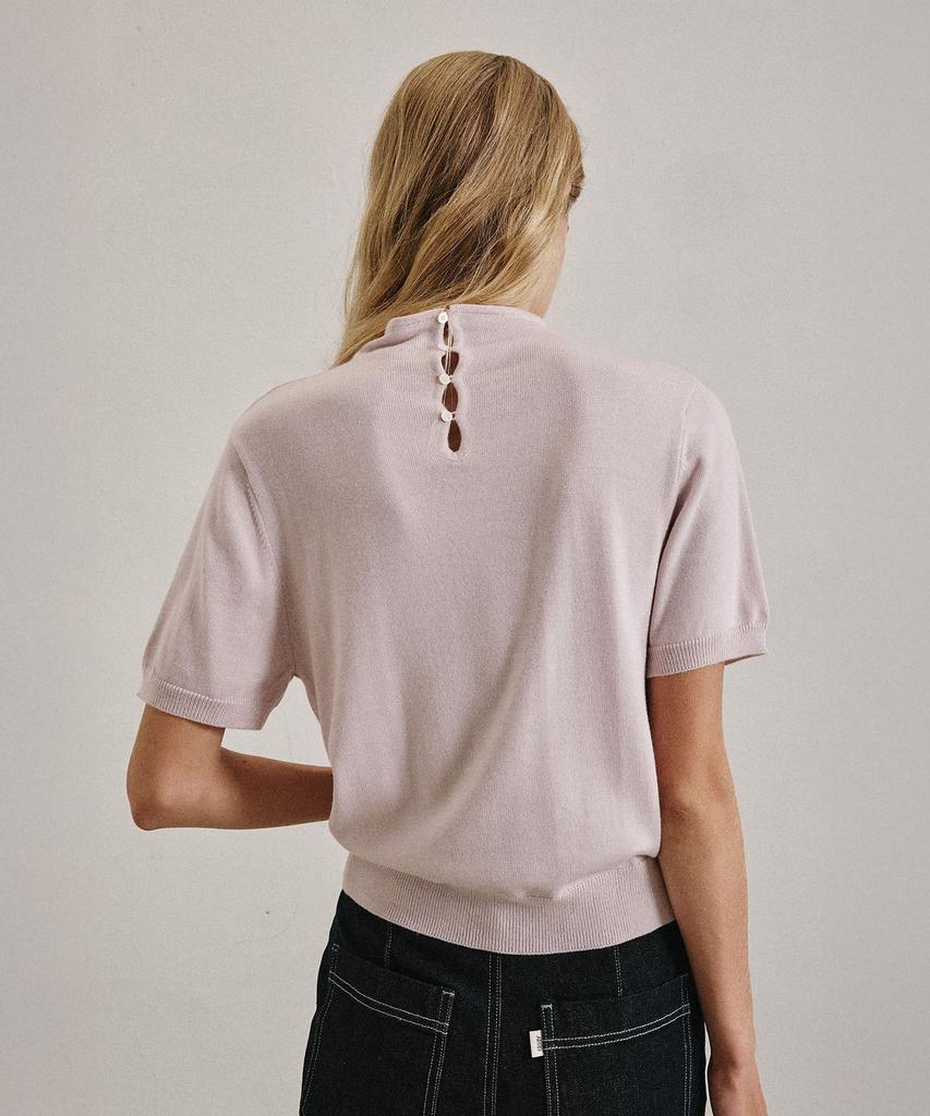 ARTID Wool Silk Half-Neck Short Sleeve Knit_3 Colors