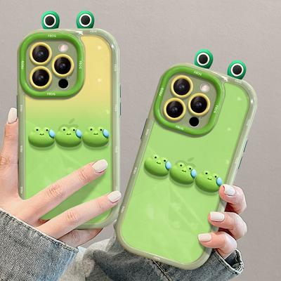 Ženská žabí panenka Vhodná pro pouzdro na mobilní telefon Apple 16pro Léto Xiaomi 15 Roztomilé Vtipné Oppo Huawei 13