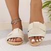 Fashion Summer New Flat Slippers Women Fashion Round Head Open Toe Preparation Soft Sole Anti-slip Wear-resistant Sandals