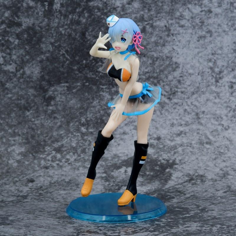 Anime Figure RE: Zero-Starting Life in Another World Rem Raise A Placard Figure Racing Uniform Figure Toy Gift Collection Action