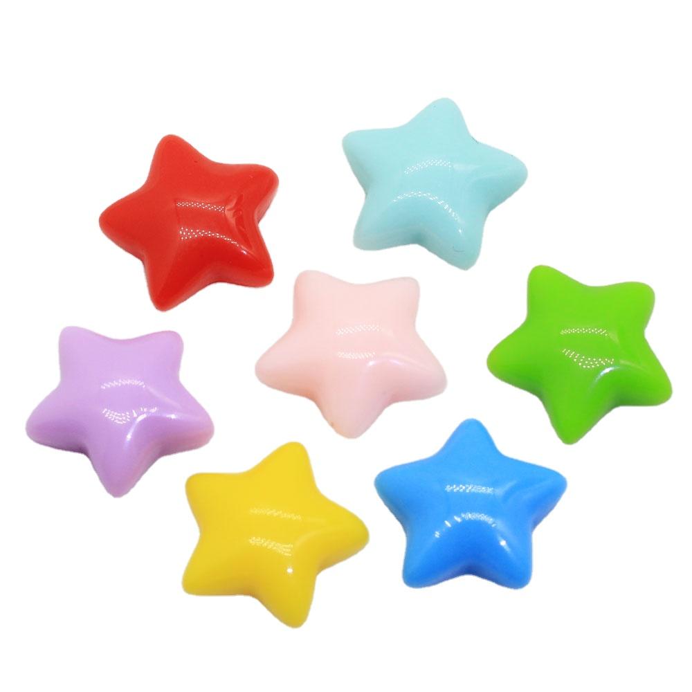 Mix Colors Heart Love Star Resin Decoration Craft Flatback Cabochon Embellishments for Scrapbooking Kawaii Cute Diy Accessories