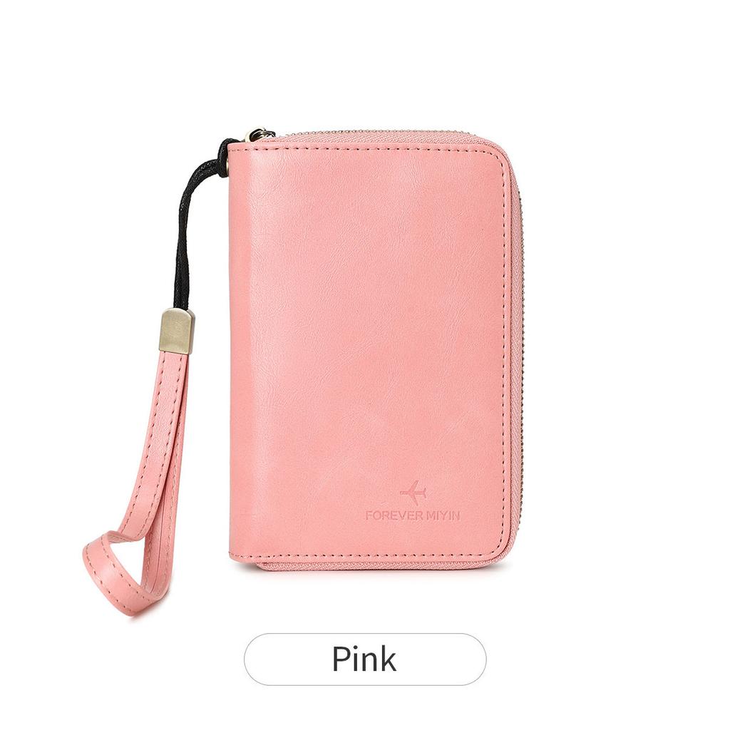 New Anti-theft Brush Passport Bag, Large Capacity Zipper Wallet, Travel Portable Ticket Storage, ID Bag