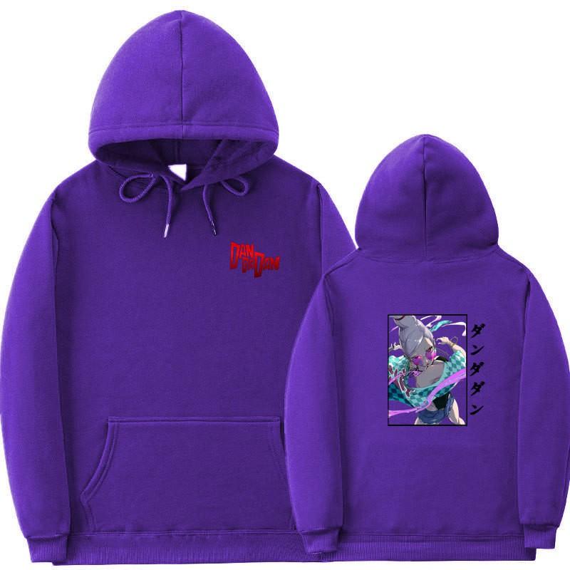 Unisex Anime-Inspired Hooded Sweatshirt With Ribbed Hem Loose Fit 81-90% Cotton 400g Weight Wear