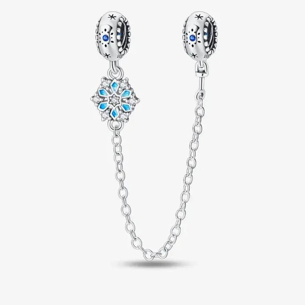 New In Color Zircon Angle Round Clip Bead Fit Pan Original Bracelet Women Copper Safety Chain Jewelry Gift