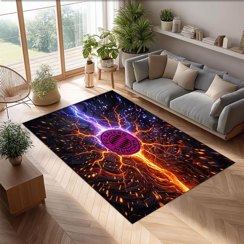 Bayern Munich Printed Flannel Area Rug Non Slip Soft Polyester Floor Carpet Indoor Decor Mat for Bedroom Living Room Sofa Game Room Home Decoration