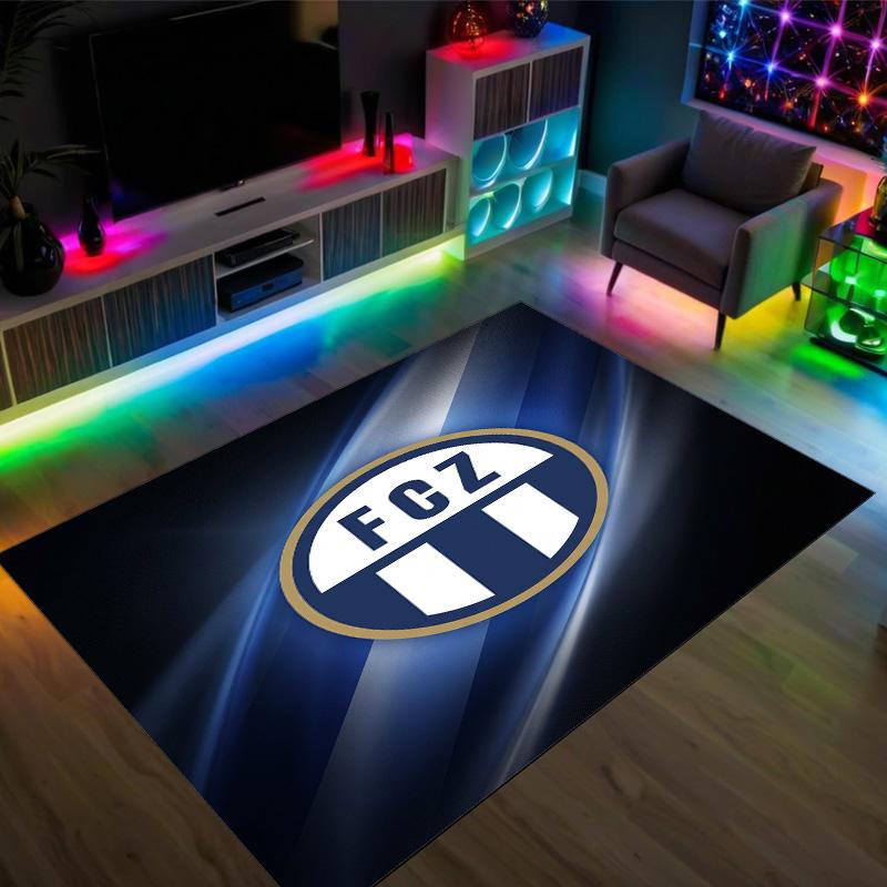 Tappeto in Velluto di Cristallo Design FC Zürich Accogliente Non?Tappeto Stampato Antiscivolo per Camera da Letto Soggiorno Ingresso