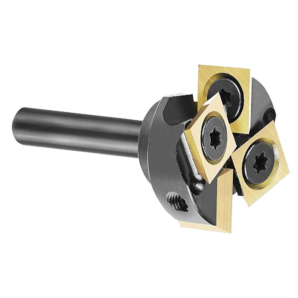 Frez do wyrównywania płyt 1/4 cala trzpień 1 cal średnica cięcia powłoka ATS 2+2 ostrza wkładki węglikowe CNC frezowanie powierzchni stołu roboczego