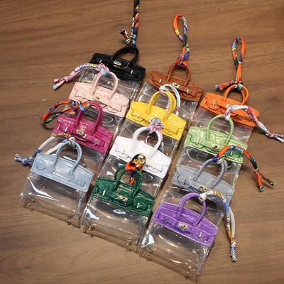 Internetová celebrita Kľúčenka Priehľadná Platinová Taška Mini Prívesok Slúchadlá Rúž Kľúče od Auta Nulová Peňaženka Doplnky do Auta Pre Ženy