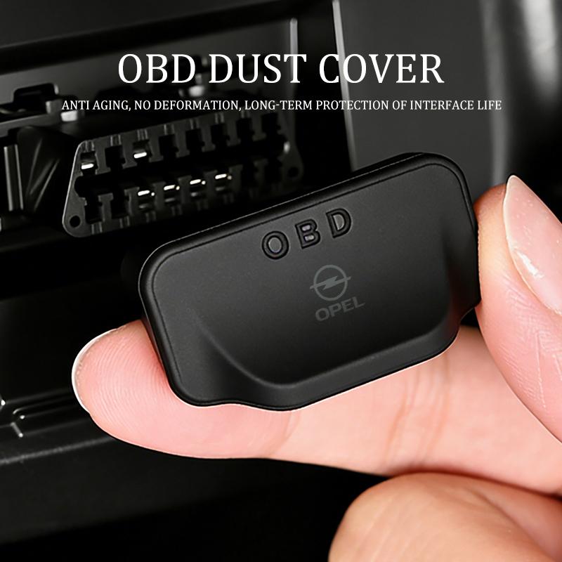 For Opel Car Logo OBD Diagnostic Port Waterproof Anti Dust Sleeve NFJMX4 Auto Interior Protector ADAM ASTRA J K CORSA E INSIGNIA MOKKA