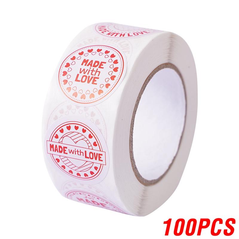 100-500Pcs 1Inch High-Quality Red High-Quality Heart High-Quality Stickers High-Quality For High-Quality Valentine S High-Quality Day Brand new