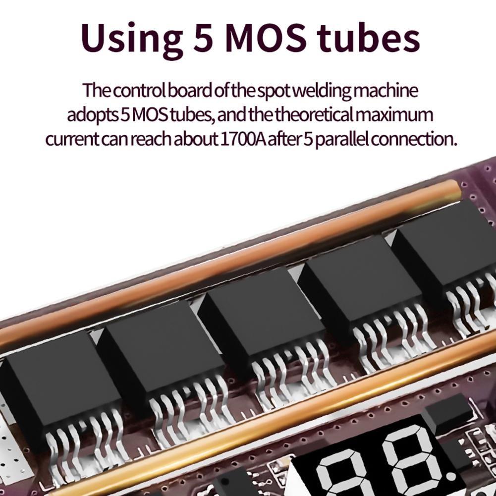 Mini Aparat de Sudură prin Puncte pentru Kit Placă de Control Baterie Litiu 18650 99 Trepte Ajustabile Mașină Digitală de Sudură prin Puncte Foaie de Nichel