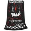 The Vampire Diaries Damon Salvatore Coperta Flanella Divertente Calda Coperte Plaid per Copriletto Primavera/Autunno