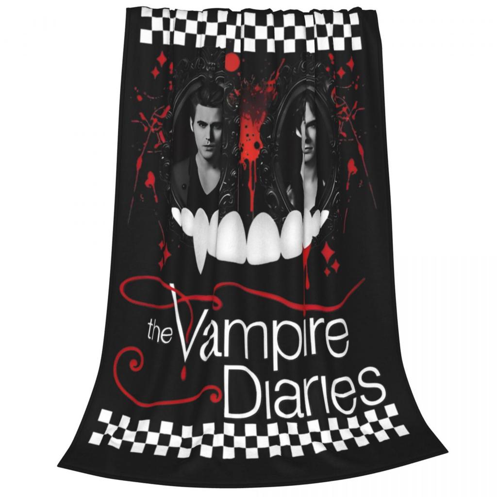 The Vampire Diaries Damon Salvatore Coperta Flanella Divertente Calda Coperte Plaid per Copriletto Primavera/Autunno