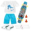 Shoes Finger Clothing With Pants & Shoes Finger Scooter Set Clothes Kit Small Finger Skateboard