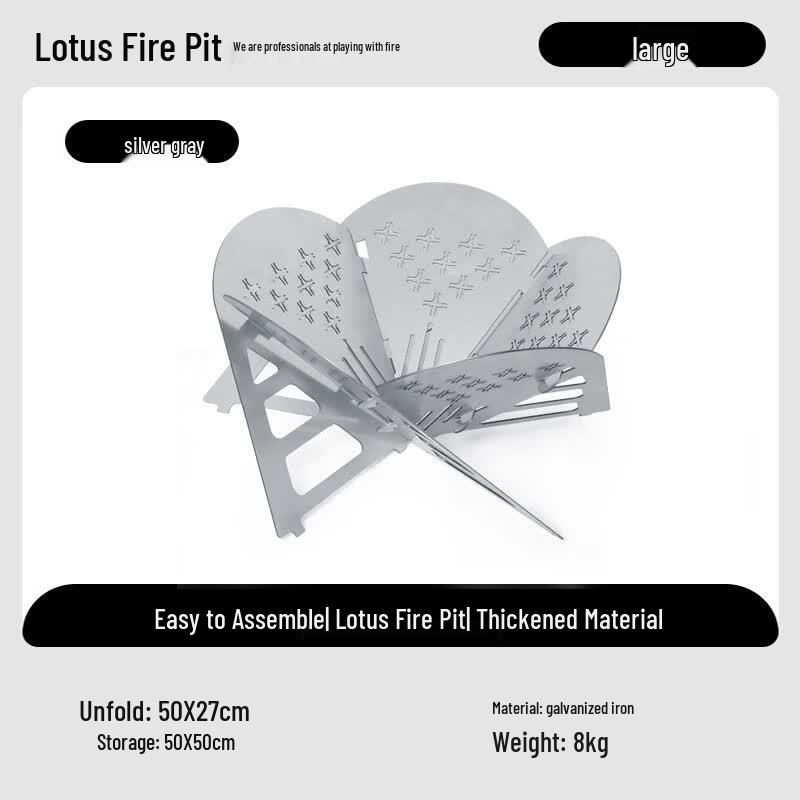 Gongzi Jade Lotus Portable Fire Pit & BBQ Stove