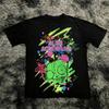 Retro High Street Graphic Print Tee Vintage Invader Zim Cartoon Print Short Sleeve 90s Nostalgia Summer Y2k Streetwear Unisex