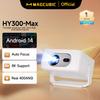 Magcubic Foco Automático Android 14 400ANSI 8K Nativo 4K Projetor 720P HY300Max Com Wifi6 BT5.4 Allwinner H726 Portátil Exterior