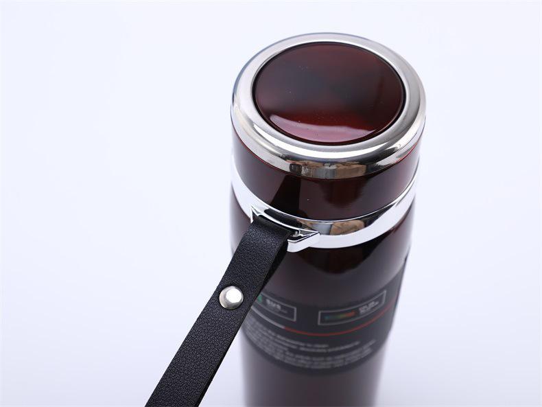 316 Stainless Steel Insulated Sports Water Bottle with Lanyard - Large Capacity
