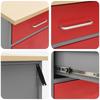Workbench Cabinet Set with Drawers and Shelf 6 pcs Red