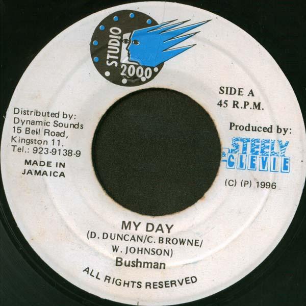 

7inch Record BUSHMAN - My Day NONE Studio 2000 1996 Jamaica Reggae, Ska & Dub Used