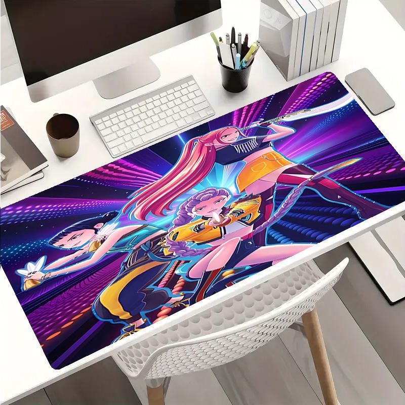 Kpop Hunter Mauspads - Rutschfeste Gummiunterlage, Glatte Oberfläche für Arbeit, Gaming, Büro und Zuhause, Schreibtisch-Mauspad