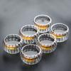 Flower Tea Pot Heat Resistant Glass Striped Pumpkin Filter Inner Tank Soaking Home and Kitchen Supplies