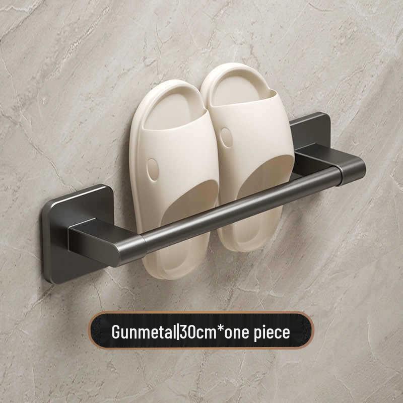 

Wall-Mounted Foldable Shoe Rack - No-Drill, Multi-Functional Bathroom Storage Behind Door